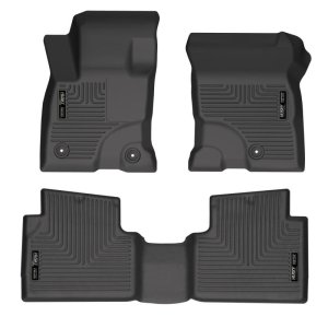 Ford Escape Hybrid Floor Liners - Front + 2nd Seat - Husky Liners - WeatherBeater - Black - 2022+